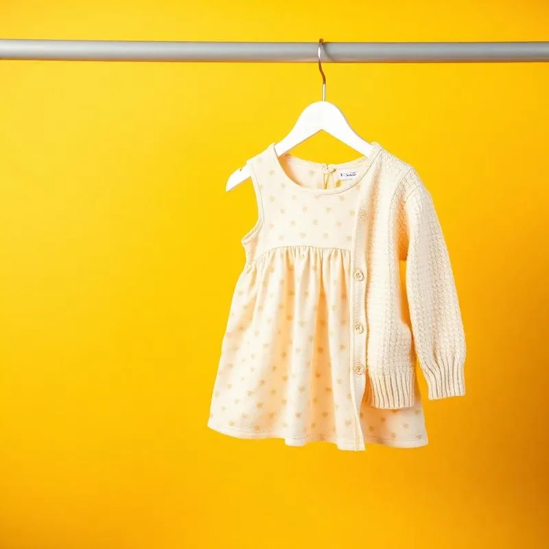 Trendy kids outfit ideas for back to school girls dress and cardigan